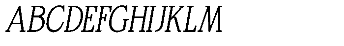 Bigdora Contrast Thin Condensed Italic Font UPPERCASE