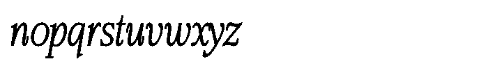 Bigdora Contrast Thin Condensed Italic Font LOWERCASE