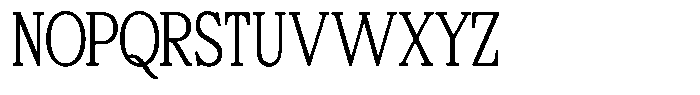 Bigdora Contrast Thin Condensed Font UPPERCASE