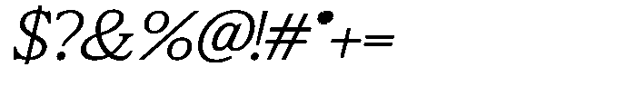 Bigdora Contrast Thin Expanded Italic Font OTHER CHARS