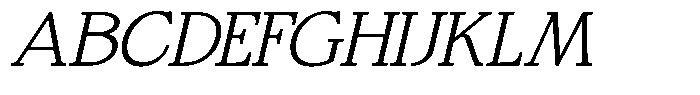 Bigdora Contrast Thin Expanded Italic Font UPPERCASE