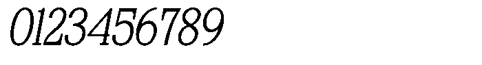 Bigdora Contrast Thin Semi Condensed Italic Font OTHER CHARS