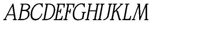 Bigdora Contrast Thin Semi Condensed Italic Font UPPERCASE