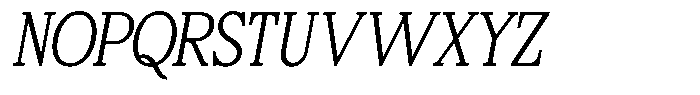 Bigdora Contrast Thin Semi Condensed Italic Font UPPERCASE