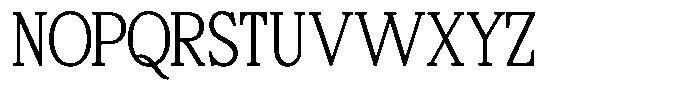 Bigdora Contrast Thin Semi Condensed Font UPPERCASE