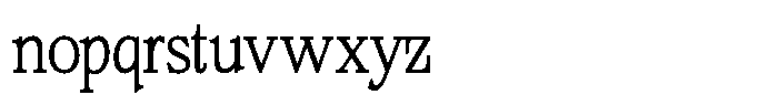 Bigdora Contrast Thin Semi Condensed Font LOWERCASE
