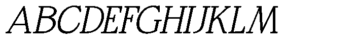 Bigdora Contrast Thin Semi Expanded Italic Font UPPERCASE