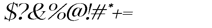 Bigdora Expanded Italic Font OTHER CHARS
