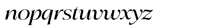 Bigdora Expanded Italic Font LOWERCASE