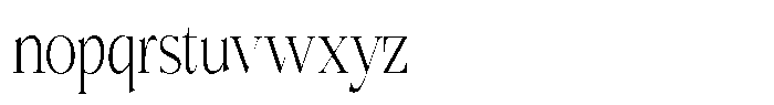 Bigdora Extra Light Condensed Font LOWERCASE
