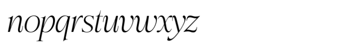 Bigdora Extra Light Italic Font LOWERCASE