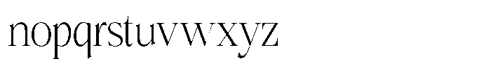 Bigdora Extra Light Semi Condensed Font LOWERCASE