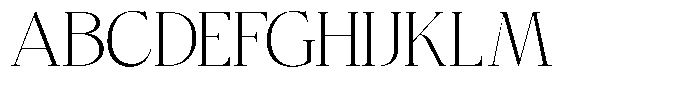 Bigdora Extra Light Semi Expanded Font UPPERCASE