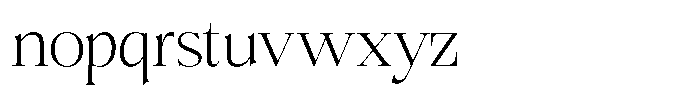 Bigdora Extra Light Semi Expanded Font LOWERCASE
