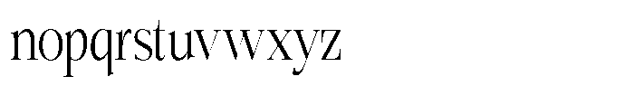 Bigdora Light Condensed Font LOWERCASE