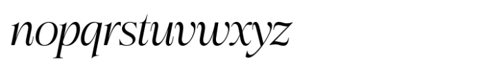 Bigdora Light Italic Font LOWERCASE