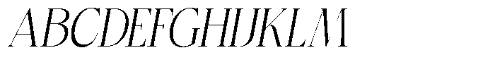 Bigdora Light Semi Condensed Italic Font UPPERCASE