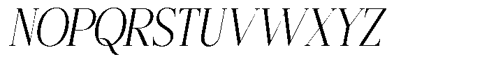 Bigdora Light Semi Condensed Italic Font UPPERCASE