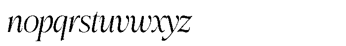 Bigdora Light Semi Condensed Italic Font LOWERCASE