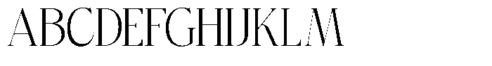 Bigdora Light Semi Condensed Font UPPERCASE