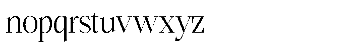 Bigdora Light Semi Condensed Font LOWERCASE