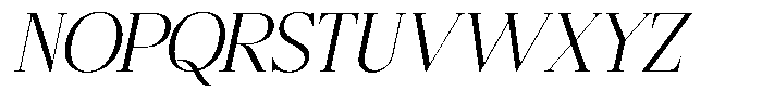 Bigdora Light Semi Expanded Italic Font UPPERCASE