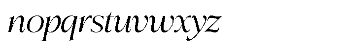 Bigdora Light Semi Expanded Italic Font LOWERCASE