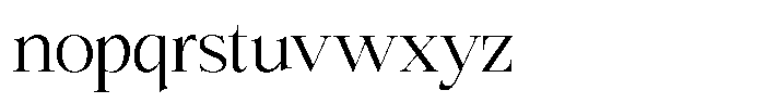 Bigdora Light Semi Expanded Font LOWERCASE