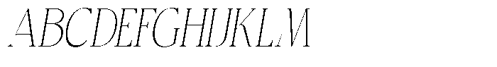 Bigdora Thin Condensed Italic Font UPPERCASE