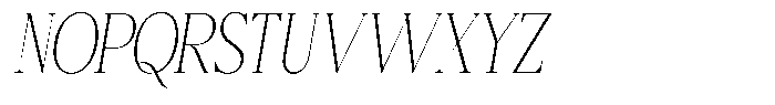 Bigdora Thin Condensed Italic Font UPPERCASE