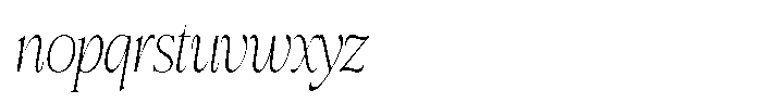 Bigdora Thin Condensed Italic Font LOWERCASE