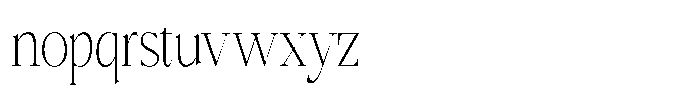 Bigdora Thin Condensed Font LOWERCASE