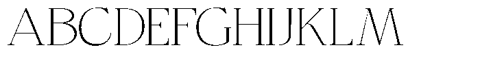 Bigdora Thin Expanded Font UPPERCASE