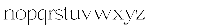 Bigdora Thin Expanded Font LOWERCASE
