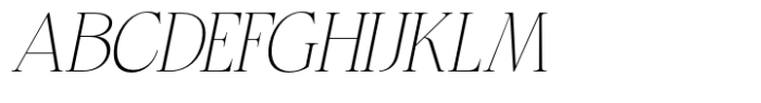 Bigdora Thin Italic Font UPPERCASE