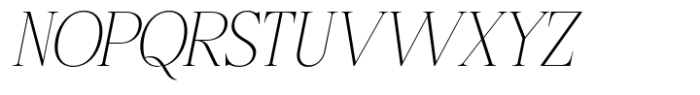 Bigdora Thin Italic Font UPPERCASE