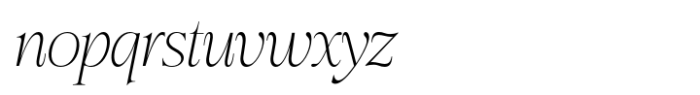 Bigdora Thin Italic Font LOWERCASE