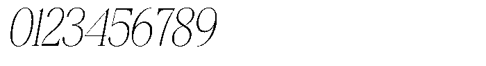 Bigdora Thin Semi Condensed Italic Font OTHER CHARS