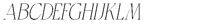 Bigdora Thin Semi Condensed Italic Font UPPERCASE