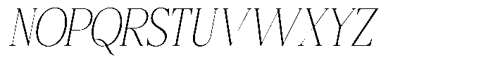 Bigdora Thin Semi Condensed Italic Font UPPERCASE