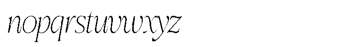 Bigdora Thin Semi Condensed Italic Font LOWERCASE