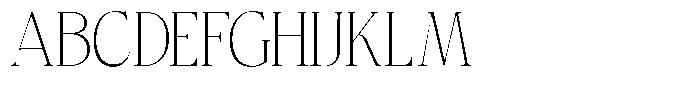 Bigdora Thin Semi Condensed Font UPPERCASE
