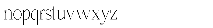 Bigdora Thin Semi Condensed Font LOWERCASE