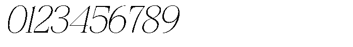 Bigdora Thin Semi Expanded Italic Font OTHER CHARS