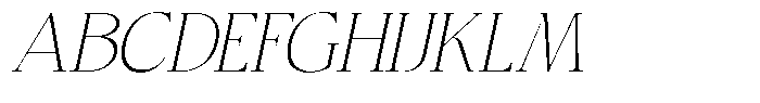 Bigdora Thin Semi Expanded Italic Font UPPERCASE