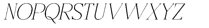 Bigdora Thin Semi Expanded Italic Font UPPERCASE