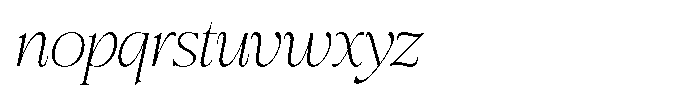 Bigdora Thin Semi Expanded Italic Font LOWERCASE