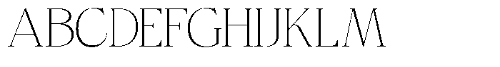 Bigdora Thin Semi Expanded Font UPPERCASE