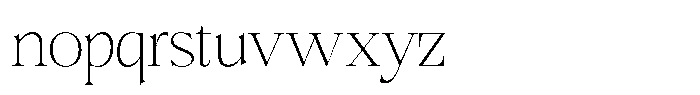 Bigdora Thin Semi Expanded Font LOWERCASE