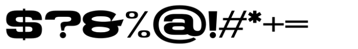 Bigerside Expanded Font OTHER CHARS
